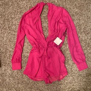 Kaycie Drape Neck Romper by Superdown